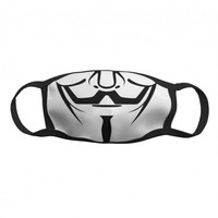 Guy Fawkes Anonymous Face Mask, V for Vendetta Fashion Mask, Reusable, Washable