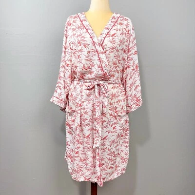 Bata Kimono FatFace Talla XL Toile Estampada Bolsillos Cottagecore Hamptons Salón Foto 1 de 4