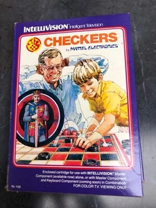 1979 Checkers Video Game Intellivision Mattel Electronics Cartridge Box - Picture 1 of 2