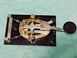 NICE JJ-38 STRAIGHT MORSE CODE CW TELEGRAPH RADIO KEY ON ORIGNAL BASE - JAPAN - Zdjęcie 1 z 22