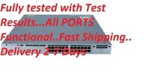 Cisco WS-C3850-24P-E Catalyst 3850 24 Port Gigabit PoE+ Switch. Ipservices Lic - Picture 1 of 1