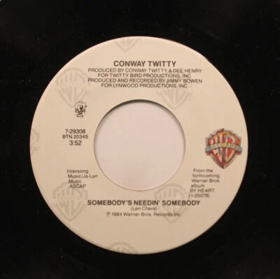 Country 45 Conway Twitty - Somebodys Needin Somebody / Linda On My Mind On Warne - Image 1 of 2