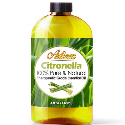 Aceite esencial de citronela Artizen (100 % puro y natural - sin diluir) - 4 oz Foto 1 de 4