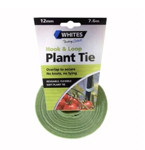 WEISS KLETT PFLANZENBINDER WIEDERVERWENDBAR FLEXIBEL 12mm x 7,6m GARTEN BASTELN ROLLE - Bild 1 von 1