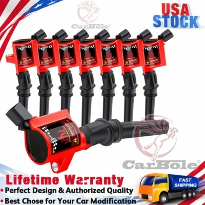 Paquete de 8 bobinas de encendido para Ford F150 Expedition 2000 2001 2002 2003 2004 4,6/5,4 L Foto 1 de 4