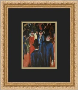 Ernst Ludwig Kirchner Berlin Street Scene Custom Framed Print - Picture 1 of 2