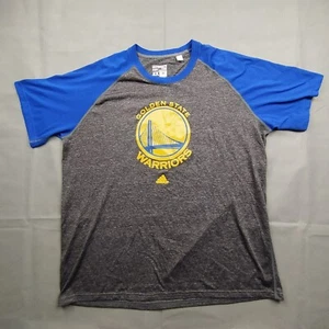 adidas Golden State Warriors Shirt Ultimate Tee Mens Sz 2X Grey Yellow Print - Picture 1 of 9