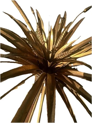 Base de mesa de gavilla de trigo de metal MCM vintage Hollywood Regency sin tapa Foto 1 de 4