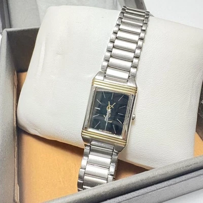 Yves Saint Laurent Watch Square Black Dial Gold Logo 5421-H04732Y Quartz - Image 1 of 4