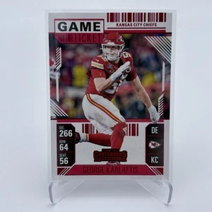 George Karlaftis - 2024 Panini Contenders Game Ticket Red Foil - Chiefs #51 - Picture 1 of 2