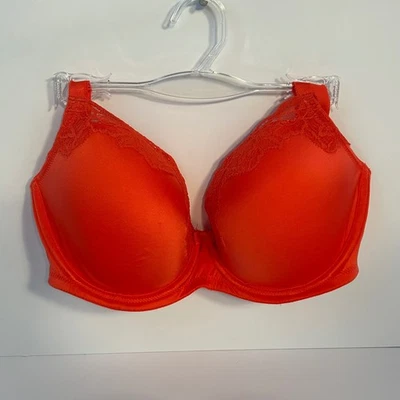 Sujetador balconette naranja con ribete de encaje b.temptd by Wacoal EE. UU. 34DDD Foto 1 de 4
