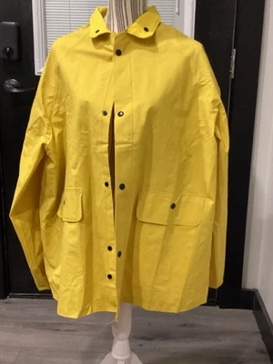 黄色雨衣带 Cuodoruy 领 PVC 雨衣黄色 L 码 — 第 1/2 张图片