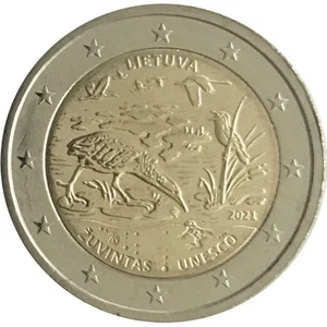 2 euro Lituania 2021 fdc Riserva della Biosfera di Zuvintas - Picture 1 of 1