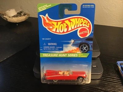 Limited 25k HOT WHEELS 1996 TREASURE HUNT SERIES '59 CADDY Red Convertible #5/12 - Image 1 of 4