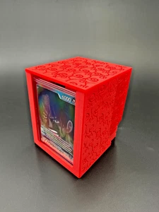 One Piece TCG Flame Flame Devil Fruit Pattern RU Red Blue Ace Magnetic Deckbox - Bild 1 von 5