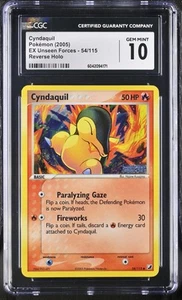 CGC 10 Cyndaquil EX Unseen Forces 54/115 Reverse Holo STAMPED Pokemon Card psa - Picture 1 of 2
