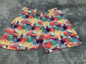 Bañador Nautica Para Hombre XL Rojo Azul Estampado Mar Pantalones Cortos Surf Traje de Baño - Imagen 1 de 6