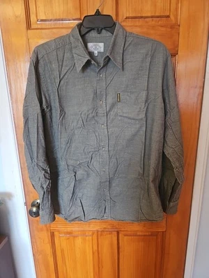 Armani Jeans Shirt Men's Cotton Long Sleeve Size XL GRAY VELVET  - Image 1 of 4