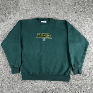 Vintage Green Bay Packers Sweatshirt Mens Large 97 NFC Champions Majestic 90s - Picture 1 of 11