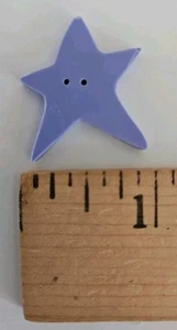 Just Another Button Company XL PERIWINKLE STAR Polymer Clay for Cross-Stitch - Picture 1 of 1
