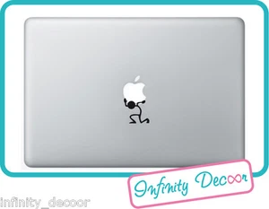 Adesivo Stickers "Omino che alza la mela" per  MacBook Pro/Air 11",13",15",17" - Picture 1 of 1