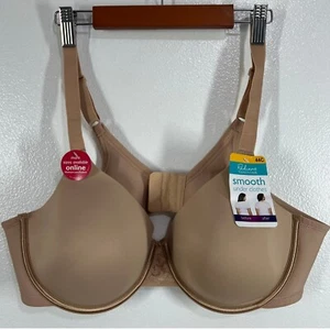 Vanity Fair Radiant Bra Smooth Under Clothes Full Coverage Beige 44C - Picture 1 of 9