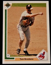 Vintage Baseball Card, 1991, UPPER DECK, CLEVELAND INDIANS, Tom Brookens, # 102