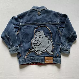 Chaqueta vaquera vintage platino FUBU Fat Albert niños pequeña 8-10 Y2K hip hop - Imagen 1 de 13