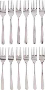 Juego de 12 cubiertos tenedores de cena de acero inoxidable 18/0 para mesa de ensalada - Imagen 1 de 15