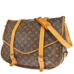 louis vuitton brown cross body bolsa