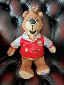 Fc Bayern München Maskottchen Fußball Bär Trikot Plüsch Vintage - Bild 1 von 6