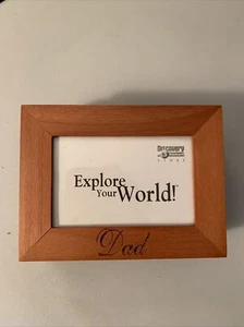 Lasergravierte kleine aufklappbare Holz Schmuckschatulle mit Fotorahmen oben, Papa Geschenk - Bild 1 von 12