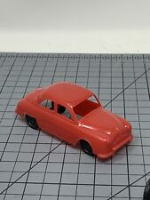 60s Processed Plastics Toys VTG 4 Door Car Red  Soft Plastic Plastic Wheels B-2