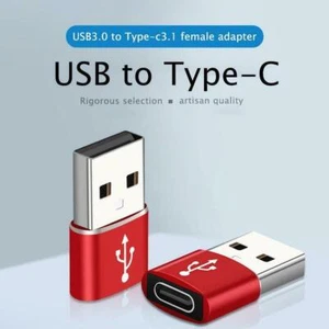 USB 3.1 Type C Female to USB A Male Adapter Converter Charger Connector Plug - Zdjęcie 1 z 18