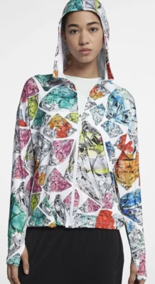 Nike Womens Jacket L DF Sports Full Zip Fitness Training Hooded 889207-101. - Image 1 of 4