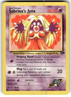 Pokémon TCG Sabrina's Jynx Gym Challenge 57/132 Regular Unlimited Uncommon  - Image 1 of 2