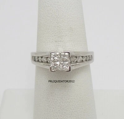 1CT Natural Diamond Solitaire Engagement Wedding Bridal Ring Band 14K White Gold - Image 1 of 4
