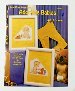 Adorable Babies Stitch 'n Mat Patterns by Sew Fine Leaflet 14 1986 - Picture 1 of 4