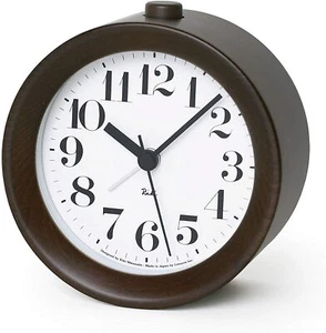 Lemnos RIKI ALARM CLOCK Brown WR09-15BW - Picture 1 of 3
