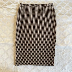 Philosophy Skirt Womens S Pencil Straight Stretch Bodycon Midi Tan Pattern - Picture 1 of 4