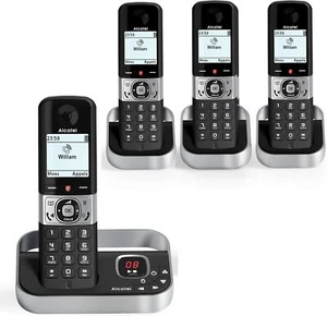 Alcatel F890 Voice Quad Telefon bezprzewodowy z sekretarką4 Słuchawki Combo - Zdjęcie 1 z 8