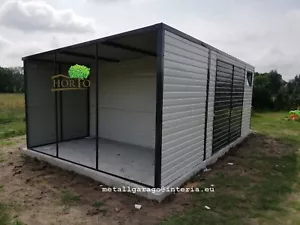 6x6 Garage Fertiggarage Metallgarage GERÄTESCHUPPEN Gartenhaus Container * - Bild 1 von 4