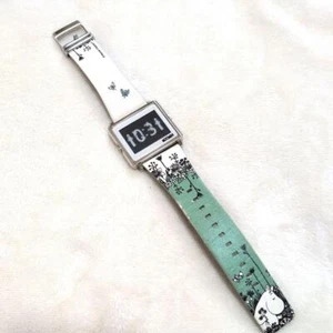 Epson Moomin Smart Canvas Wristwatch White Green Ladies Watch from Japan Rare - Imagen 1 de 8