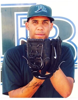 FIRMADO DAVID PRICE SERIE MUNDIAL BÉISBOL TAMPA BAY RAYS BOSTON RED SOX AUTOMÁTICO 8x10 Foto 1 de 3