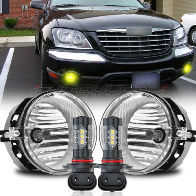 For Chrysler Pacifica 2005 2006-2008 Pair Yellow LED Front Bumper Fog Light Lamp - Image 1 of 4