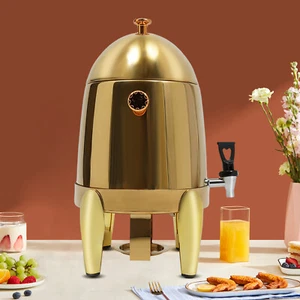 110V 12L Edelstahl Thermo Getränkespender Gold Getränkespender - Bild 1 von 19