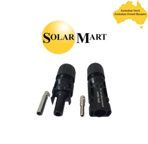 Solar Plug Pair Genuine Stäubli MC4 "2.5mmSq-6mmSq" Wire - 3.0mm - 6mm OD Cable - Picture 1 of 2