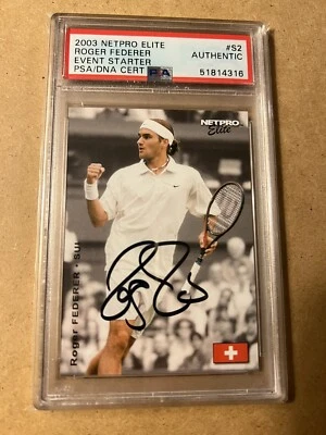 Roger Federer Auto Signed 2003 Netpro Elite #S2 RC Rookie PSA/DNA Event Starter - Image 1 of 2