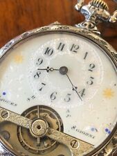 Rare 100% Authentic Vintage Antique Hebdomas 8 Days Pocket Watch 