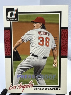 2014 Panini Donruss Press Proof 银色 /199 Jered Weaver #165 — 第 1/4 张图片